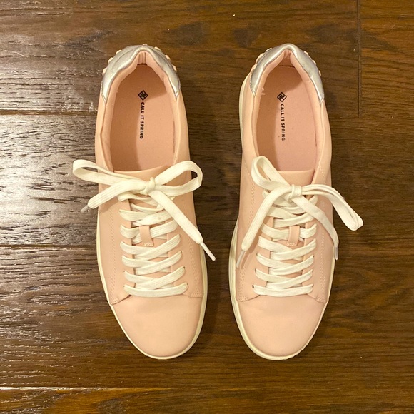Call It Spring - Womens Low Top Pink Sneakers - Picture 1 of 3